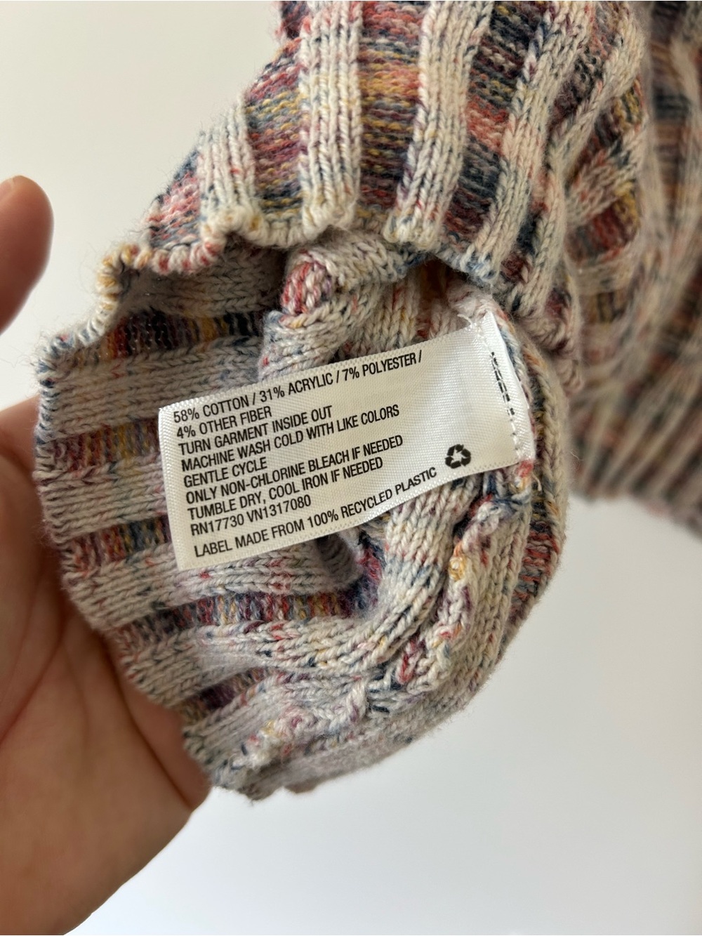 Eclectic Ribbed Multicolor Knit Tank Top - Picture 6 of 8